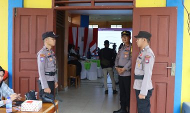 AKBP Apri Fajar Hermanto, S.I.K, Pimpin Langsung Pengamanan Sidang Pleno Rekapitulasi Pilkada Serentak 2024 Kabupaten Lingga.