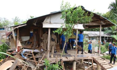 Polresta Barelang Bersama Tim Terpadu Tertibkan Bangunan Tempat Penyalahgunaan Narkoba di Kampung Madani