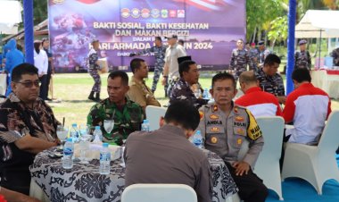 KOMPOL ANDI SUTRISNO, Bersama Forkopimda Sambut Kedatangan Kepala Staf TNI-AL di Kabupaten Lingga
