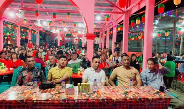 Personel Polsek Senayang Melaksanakan Pengamanan Sembahyang Keselamatan di Kelenteng Hiang Tiang Siang Ti