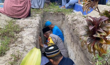 KOMPOL Andi Sutrisno, A.Md, S.H., M.H. Hadiri Pemakaman sebagai Bentuk Kepedulian kepada Masyarakat