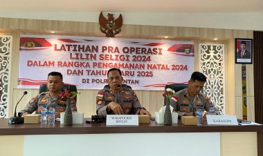 Polres Bintan Gelar Latihan Pra Operasi Lilin Seligi 2024