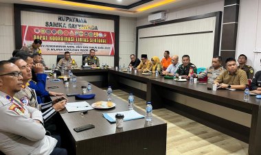 Polres Lingga Laksanakan Zoom Rapat Koordinasi Lintas Sektoral Dari Polda Kepri