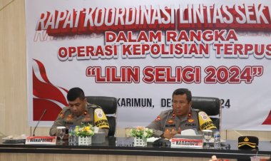 Wakapolres Karimun Pimpin Rakor Lintas Sektoral Operasi Lilin Seligi-2024 Kabupaten Karimun