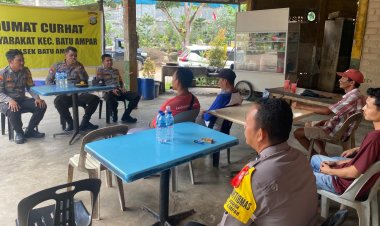Kegiatan Jumat curhat Polsek Batu Ampar Polresta Barelang bersama warga Batu Merah