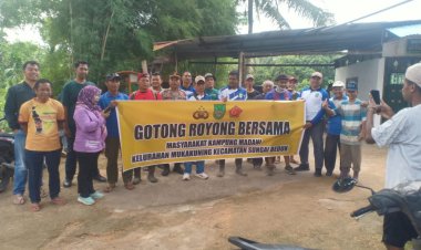 Polsek Sei Beduk Gotong Royong Bersama Warga Kampung Madani, Ditutup dengan Minggu Kasih