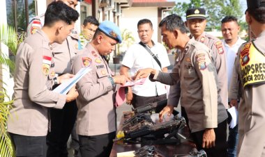 Polres Bintan gelar pengecekan senjata Api Dinas