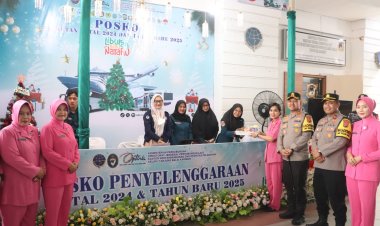 Kunjungan Kapolres Karimun Beserta Ibu Ketua Bhayangkari Cabang Karimun Di Pos Pengamanan Terpadu Dan Pos Pelayanan Ops Lilin Seligi-2024