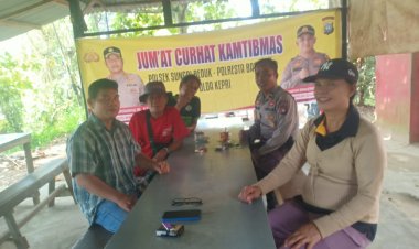 Polsek Sungai Beduk Rutin laksanakan Jumat Curhat Kamtibmas Tampung Aspirasi Masyarakat