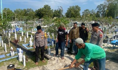 Kompol Andi Sutrisno, A.Md, S.H., M.H., Turun Langsung Bantu Proses Pemakaman Warga Kelurahan Dabo