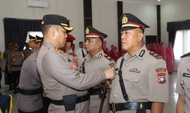 AKBP Apri Fajar Hermanto, Pimpin Serah Terima Jabatan PJU Polres Lingga