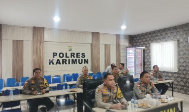Polres Karimun Laksanakan Zoom Meeting Tentang Penanaman Jagung Serentak Seluruh Indonesia Oleh Karo Binkar SSDM Mabes Polri