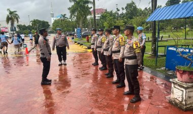 Polresta Barelang  Melakukan Pengamanan Kegiatan Indonesia Ceria Run 2025 Di Dataran Alun-Alun Engku Putri  Batam Center