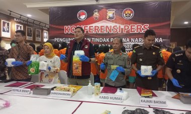 Direktorat Reserse Narkoba Polda Kepulauan Riau Ungkap Peredaran Narkoba, Amankan 32 Tersangka