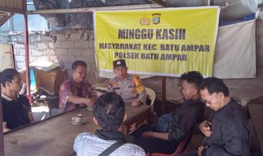 Polsek Batu Ampar melakukan kegiatan Minggu Kasih Bersama Warga Seraya