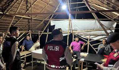 Personel Polres Lingga dan Polsek Jajaran Patroli Malam Jelang Perayaan Imlek 2025