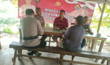 Polsek Sungai Beduk Gelar Minggu Kasih, Warga Sampaikan Aspirasi Kamtibmas