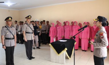 Kapolres Bintan Pimpin Serah Terima Jabatan Kabag SDM Polres Bintan