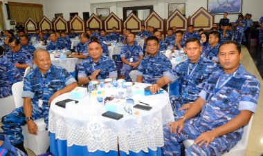 Meningkatkan Profesionalisme TNI AU, Danlanud RSA Natuna Ikuti Rapat Kerja Koopsudnas