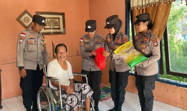 Peduli Sesama, Polres Bintan Berikan Bantuan Sosial Kepada Lansia