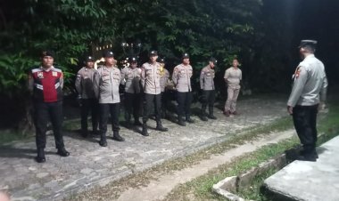 AKP Mayson Safri Pimpin Apel Kesiapan Pengamanan Rapat Pleno Terbuka Penetapan Paslon Bupati dan Wakil Bupati Lingga Terpilih Tahun 2025