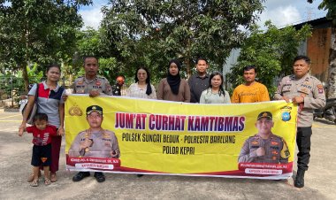 Polsek Sungai Beduk Rutin laksanakan Jumat Curhat Kamtibmas Tampung Aspirasi Masyarakat