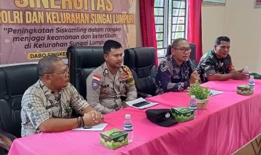 Brigpol Rian Ardian Bersama Babinsa dan Pemerintah Desa Sungai Lumpur Wujudkan Sinergitas Tiga Pilar Kamtibmas