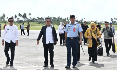 Danlanud RSA Natuna Sambut Kedatangan Gubernur Kepri di Bandara Raden Sadjad