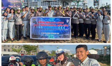 Operasi Keselamatan Seligi 2025: Polwan Cantik Ditlantas Polda Kepri Sapa Pengendara dan Bagikan Apresiasi