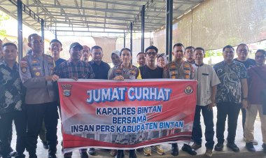 Kapolres Bintan dan Awak Media Kabupaten Bintan Jumat Curhat