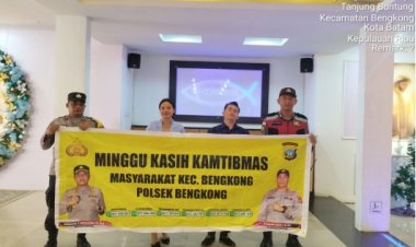 Polsek Bengkong Gelar Kegiatan Minggu Kasih Kamtibmas di Gereja GBI Tabgha