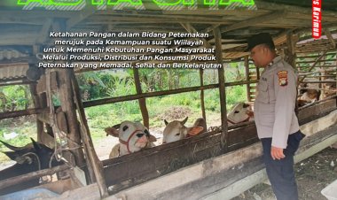 AIPDA Samson Rihat Tarigan, Bhabinkamtibmas Polsek Meral Polres Karimun Dukung Program Ketahanan Pangan Nasional