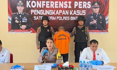 Konferensi Pers Pengungkapan Tindak Pidana Pencurian Dengan Pemberatan Curat (Curanmor) di Polres Bintan