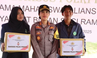 Polres Bintan dan  Mahasiswa memberikan  Baksos kepada Masyarakat
