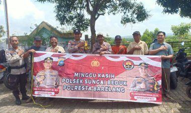 Polsek Sungai Beduk Gelar Kegiatan Minggu Kasih, Warga Pancur Tower II Dukung Keamanan Lingkungan