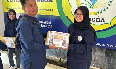 Polres Lingga Kembali Mengadakan Bakti Sosial HUT ke-20 Polda Kepri kepada Mahasiswa STIT Lingga