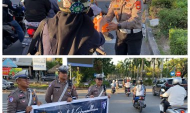 Berkah Ramadhan, Ditlantas Polda Kepri Bagikan Takjil untuk Pengendara Tertib Lalu Lintas