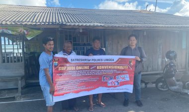 Satreskrim Polres Lingga Sosialisasikan Bahaya Judi Online untuk Mencegah Jerat di Kalangan Pekerja Harian