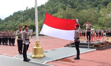 Polres Lingga Gelar Upacara Hari Kesadaran Nasional, Teguhkan Semangat Pengabdian dan Bijak Bermedia