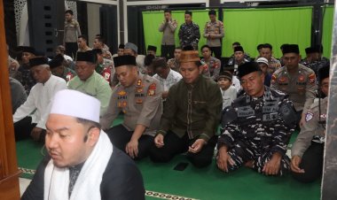 Tiga Anggota Polri Gugur di Lampung, Polres Lingga Gelar Salat Ghoib