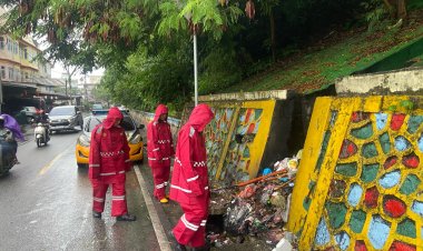 Patroli Siaga Bencana, Polres Karimun Pantau Lokasi Rawan Banjir