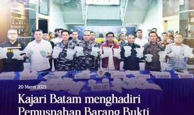 Kejari Batam Hadiri Pemusnahan 60.000 Butir Ekstasi Hasil Penangkapan TNI AL