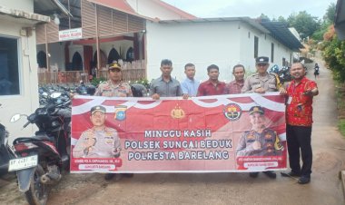 Polsek Sungai Beduk Ajak Warga Jaga Kamtibmas Melalui Program Minggu Kasih