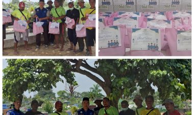 Relawan Ambulance yayasan  Cipta Peduli Bangsa Berbagi  150  Bingkisan Lebaran Untuk Driver dan Penggali Kubur