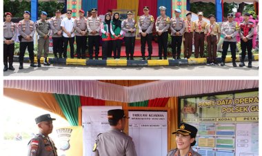 Menjelang Lebaran Kapolres dan pejabat utama Polres Bintan Kunjungi Pos Pengaman, Pelayanan dan Terpadu