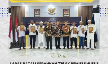 Lapas Batam Serahkan 726 SK Remisi Khusus bagi Narapidana pada Hari Raya Nyepi dan Idul Fitri