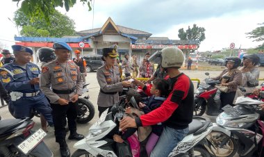 Kapolres Bintan Kembali bagikan Tiket Mudik Gratis