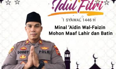 Kapolsek Bengkong Ucapkan Selamat Idul Fitri 1446 H