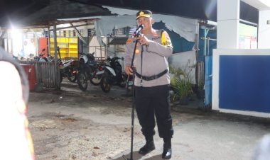 Kapolres Lingga Pimpin Apel Pengamanan Pawai Takbiran Sambut Idul Fitri 1446 H