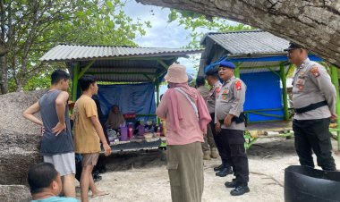 Meningkat keamanan Polres Bintan menerjunkan Ratusan Personel di sepanjang Pantai Trikora